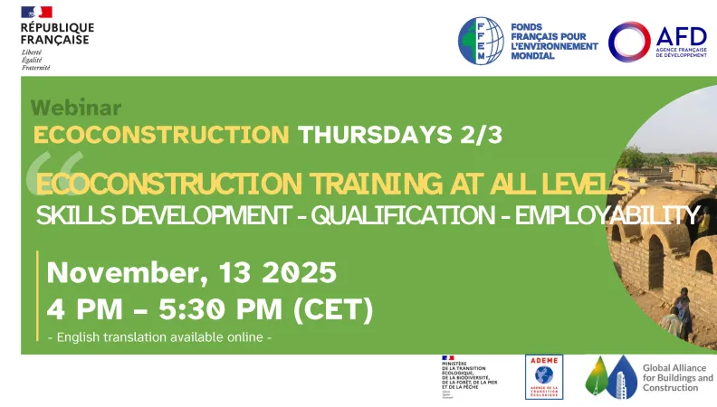 Les jeudis de l'écoconstruction webinaire 2